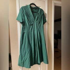 Miss Lula 2X Green Retro Dress
